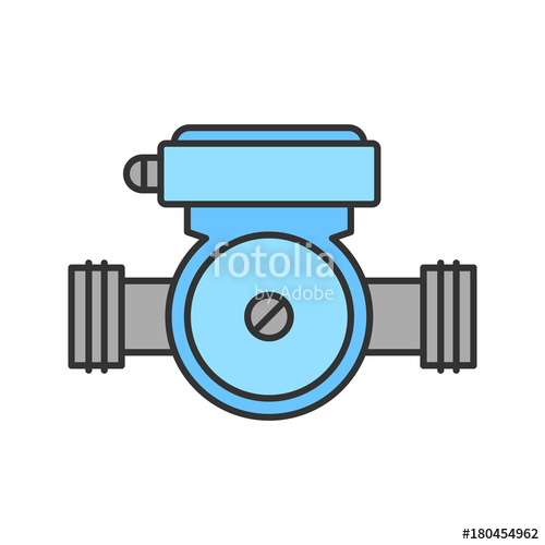 500x500 Water Pump Color Icon Stock Image And Royalty Free Vector