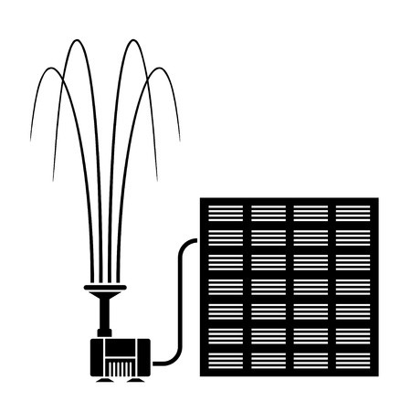 450x450 Vector Solar Fountain Water Pump Royalty Free Vector Graphics