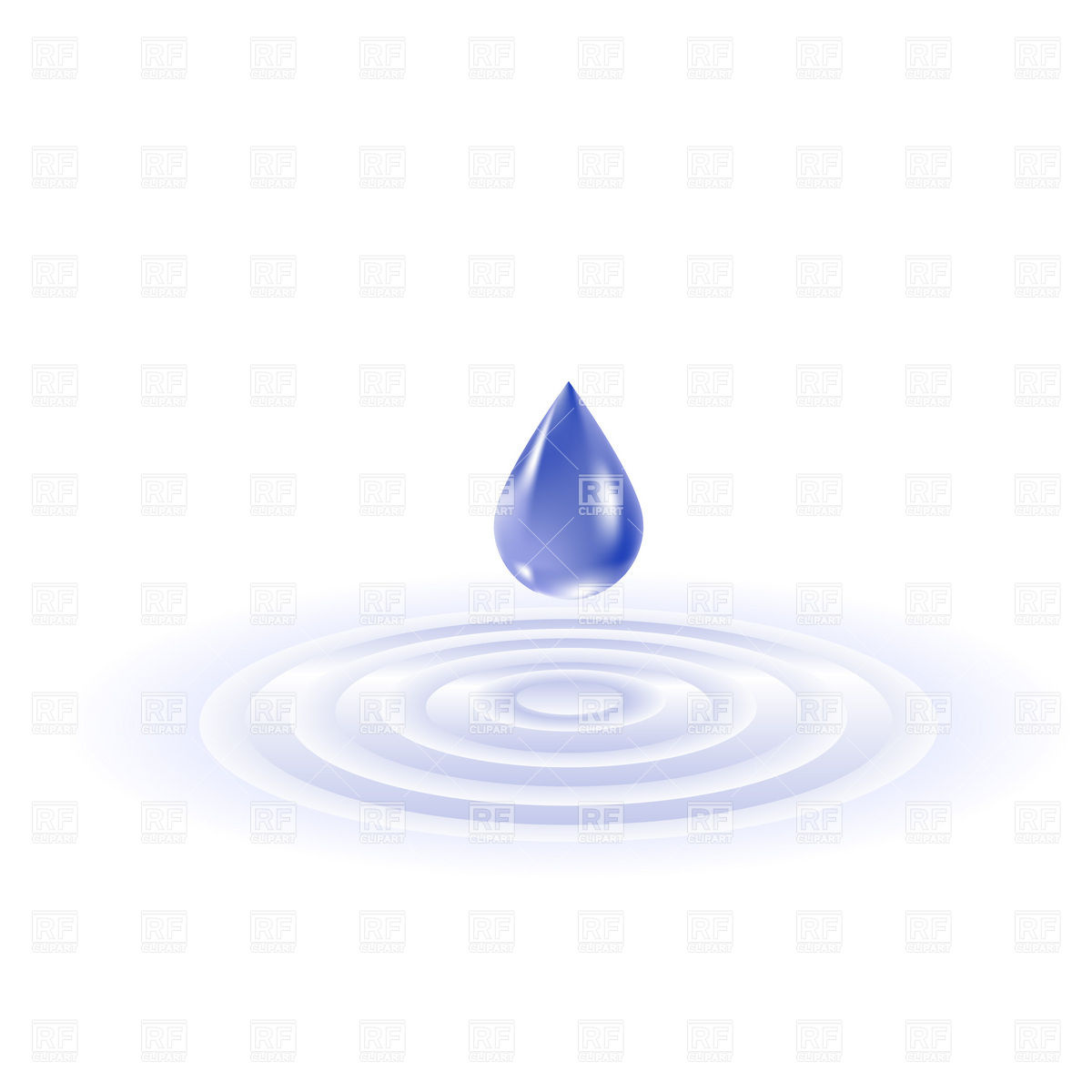 Falling Water Drop And Ripples Vector Image Of Backgrounds 1200x1200 Falling Water Drop And Ripples Vector Image Of Backgrounds