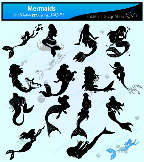570x640 Mermaid Silhouette Water Girls High Quality Beauty Girl