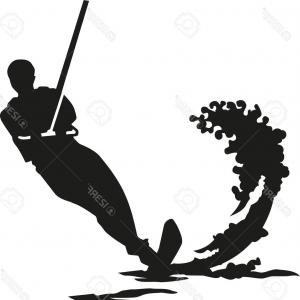 300x300 Penguin Water Skiing Water Sports And Activities Vector