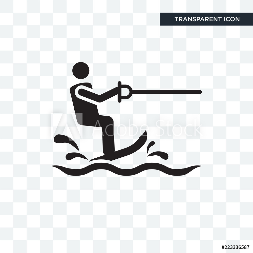 1000x1000 Photo Art Print Water Ski Vector Icon Isolated On Transparent