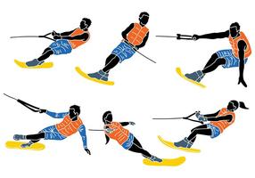 286x200 Water Skiing Free Vector Art