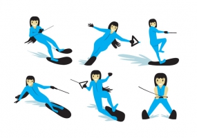 285x200 Water Ski Free Vector Graphic Art Free Download