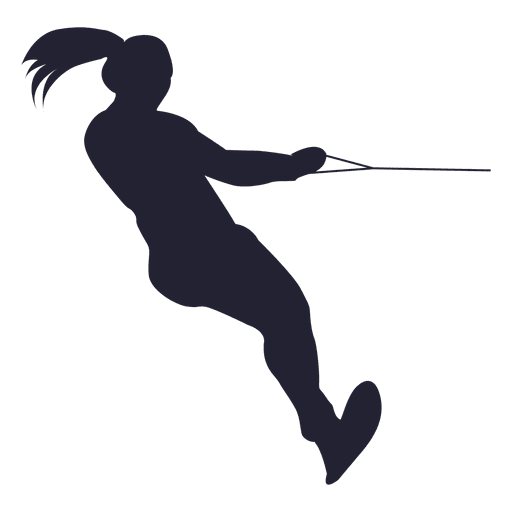 512x512 Water Ski Girl Silhouette