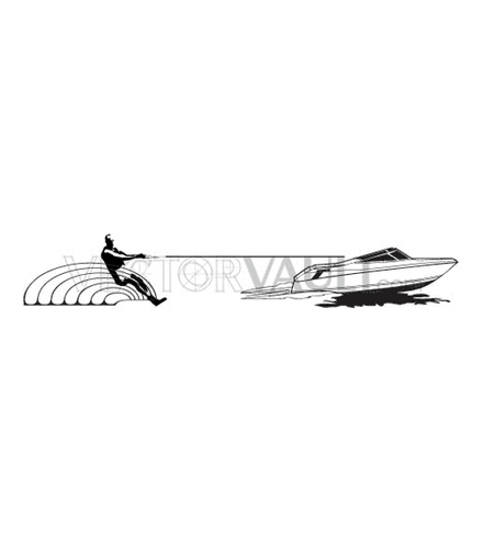 442x500 Buy Vector Water Ski Royalty Free Illustration