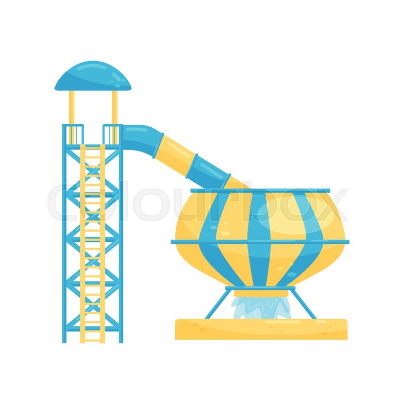 Giant Tunnel Water Slide With Circular Stock Vector Colourbox 800x800 Giant Tunnel Water Slide With Circular Stock Vector Colourbox