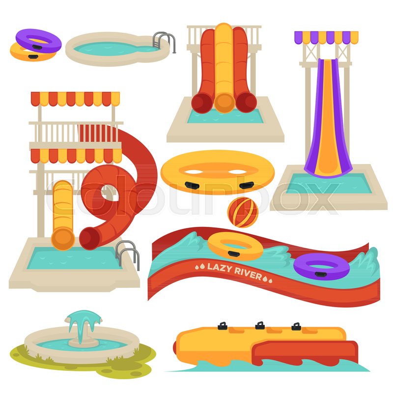 Aquapark Park Water Slides And Stock Vector Colourbox 800x800 Aquapark Park Water Slides And Stock Vector Colourbox