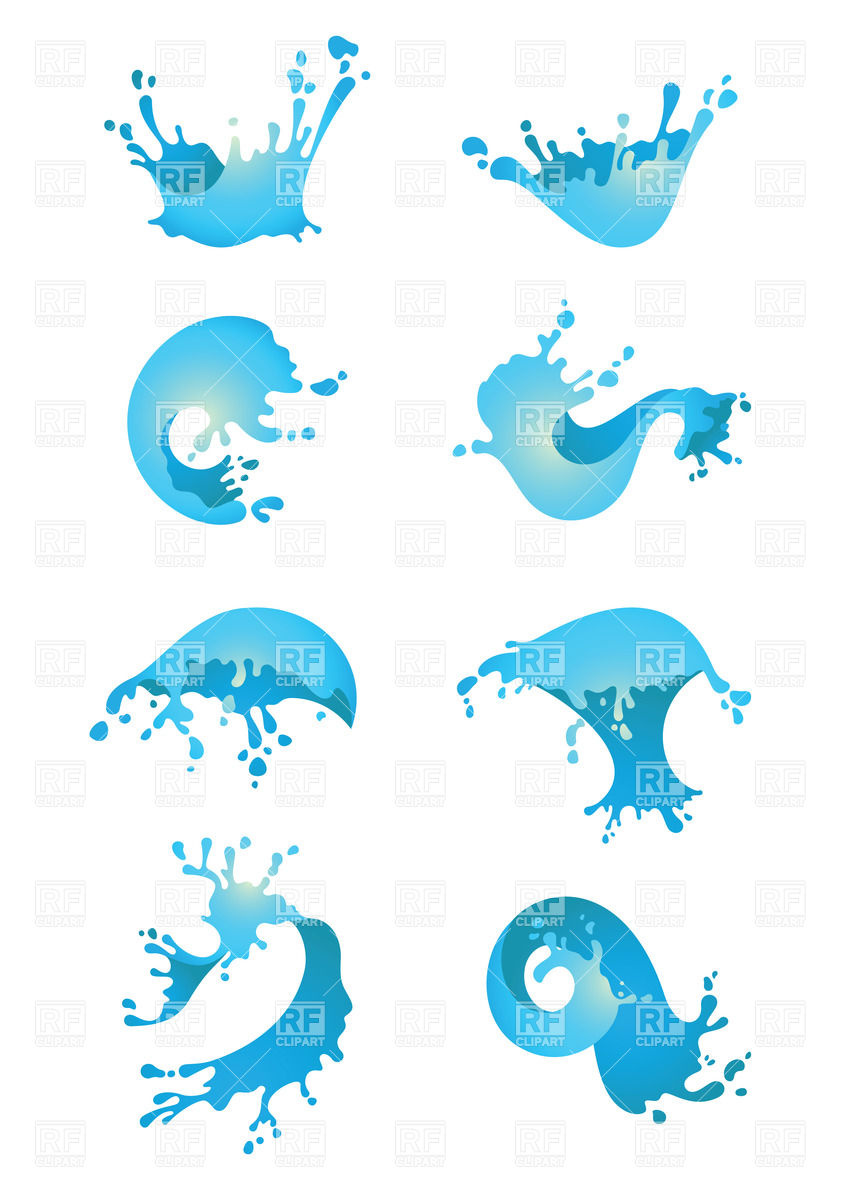 Splashing Water Vector Image Of Design Elements 848x1200 Splashing Water Vector Image Of Design Elements
