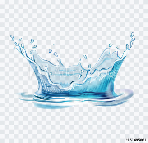 Blue Water Splash Vector 500x483 Blue Water Splash Vector
