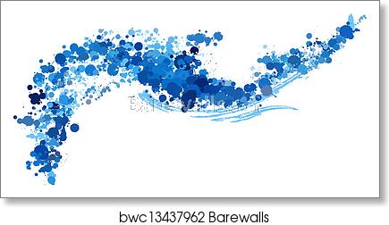 Fresh Blue Water Splash Vector, Art Print Barewalls Posters 435x252 Fresh Blue Water Splash Vector, Art Print Barewalls Posters