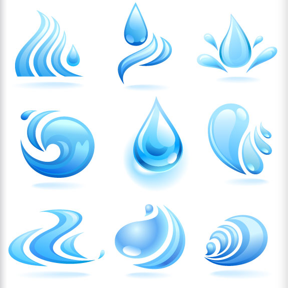 575x575 Splash Of Blue Water Drops Free Vectors Ui Download