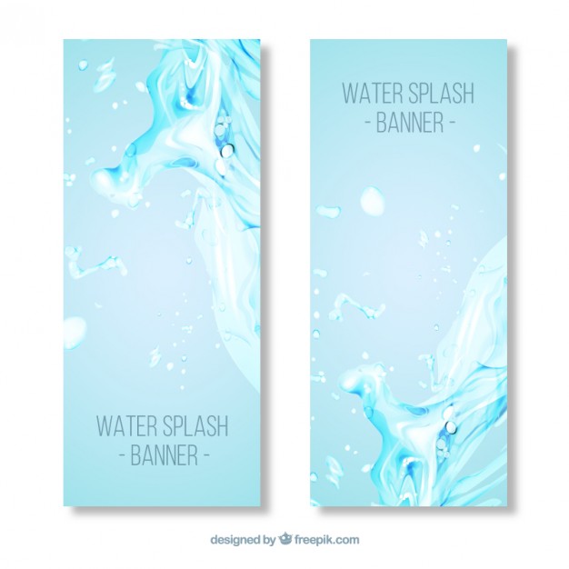 626x626 Water Splash Banners Free Vector Free Vectors Ui Download