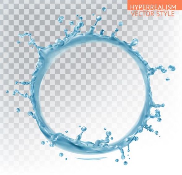 588x565 Water Splash Frame Vector Material Free Download