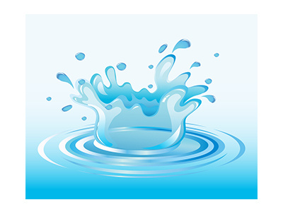 Water Splash Vector Illustration 400x300 Water Splash Vector Illustration
