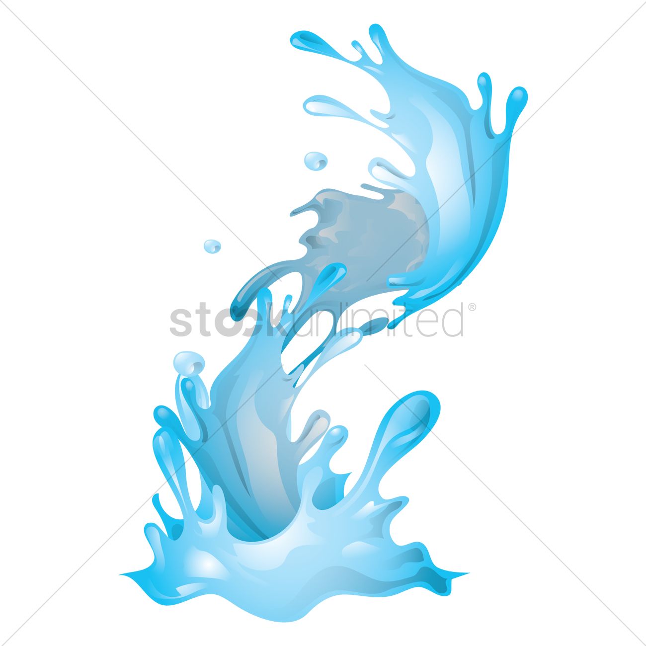 Water Splash Vector Image 1300x1300 Water Splash Vector Image