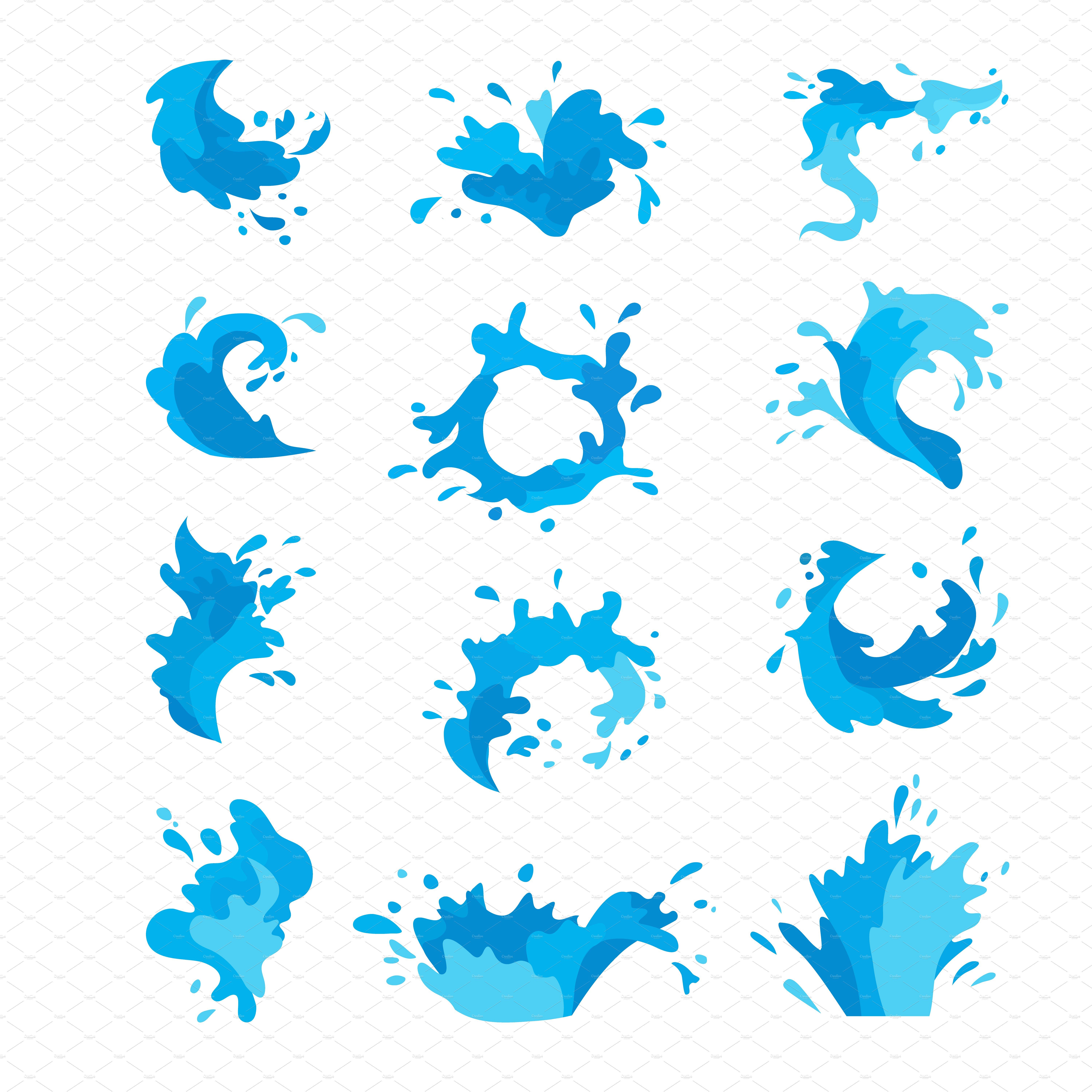 Water Splashes Vector Set 6000x6000 Water Splashes Vector Set