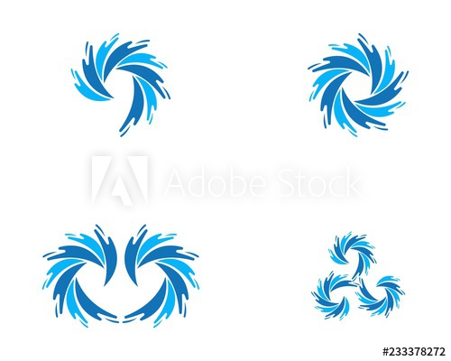 500x400 Waves Of Sea Or Ocean Waves,blue Water, Splash Vector Illustration