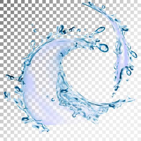 Realistic Blue Water Splash With Drops, Vector Illustration 490x490 Realistic Blue Water Splash With Drops, Vector Illustration