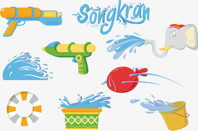 650x430 Songkran Water Splash Tools, Splash Vect