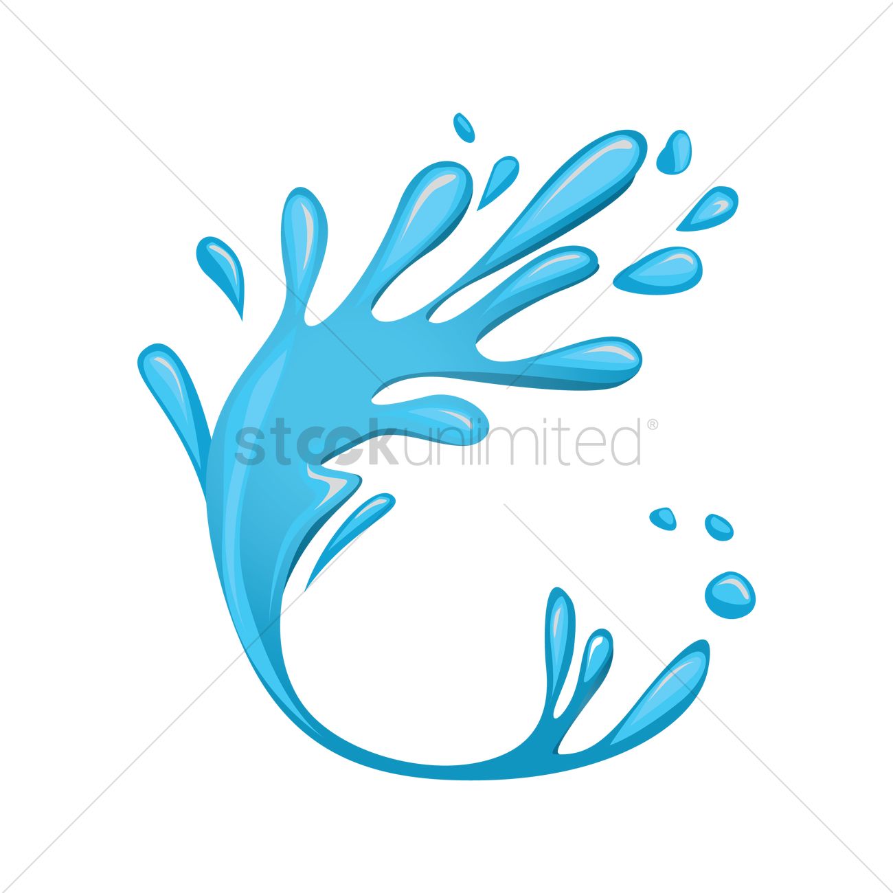 1300x1300 Water Splatter Vector Image