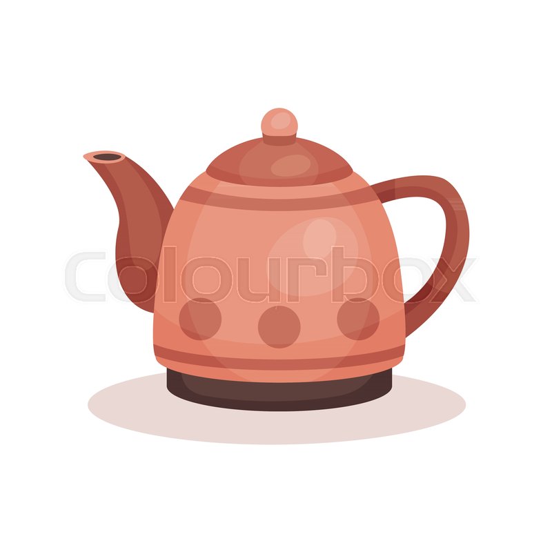 800x800 Small Ceramic Teapot With Handle, Lid Stock Vector Colourbox