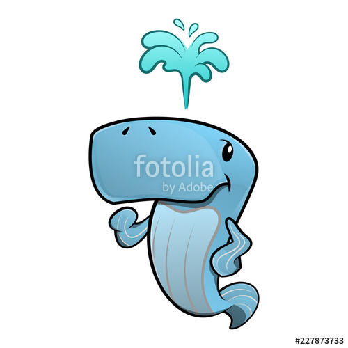 500x500 Whales Spout The Water Cartoon Vector Stock Image And Royalty