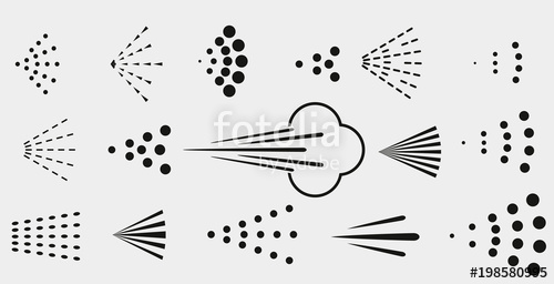 500x256 Spray Icons Big Set Water Spray Icons Set Simple Black Fluid