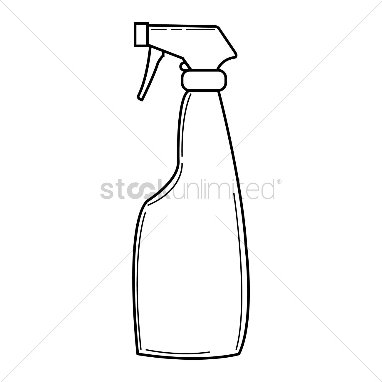1300x1300 Water Spray Bottle Vector Image