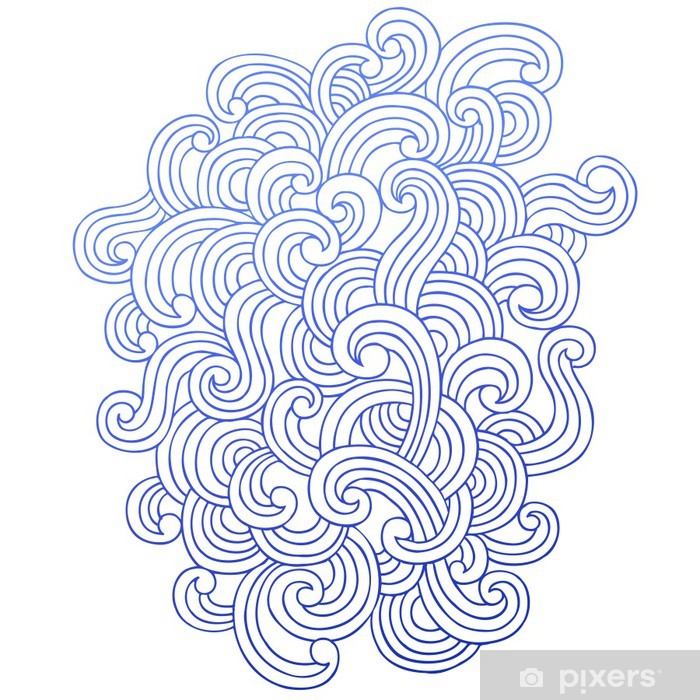 Psychedelic Water Waves Notebook Doodle Swirls Vector Poster 700x700 Psychedelic Water Waves Notebook Doodle Swirls Vector Poster