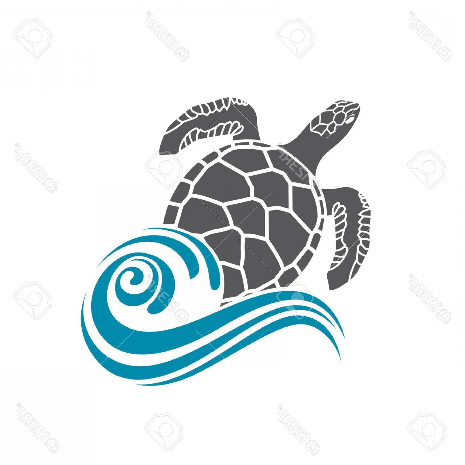 Photostock Vector Sea Turtle Icon With Water Wave Catchsplace 1560x1560 Photostock Vector Sea Turtle Icon With Water Wave Catchsplace
