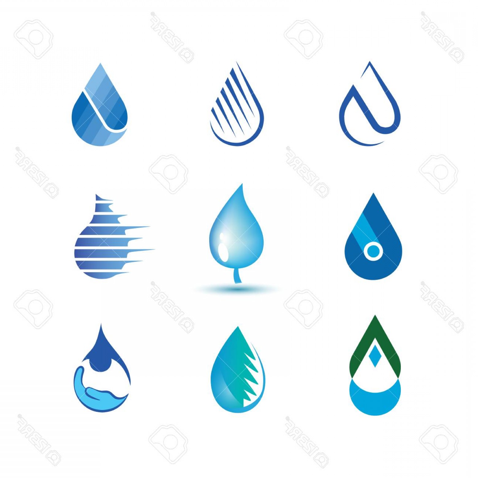 Photostock Vector Set Drop Of Water Abstract Fluid Icons Blue 1560x1560 Photostock Vector Set Drop Of Water Abstract Fluid Icons Blue
