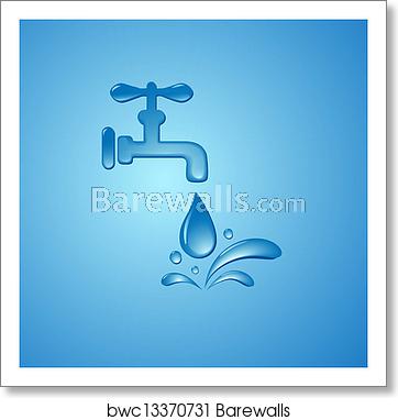 Save Water Sign Symbol Vector Background, Art Print Barewalls 362x382 Save Water Sign Symbol Vector Background, Art Print Barewalls