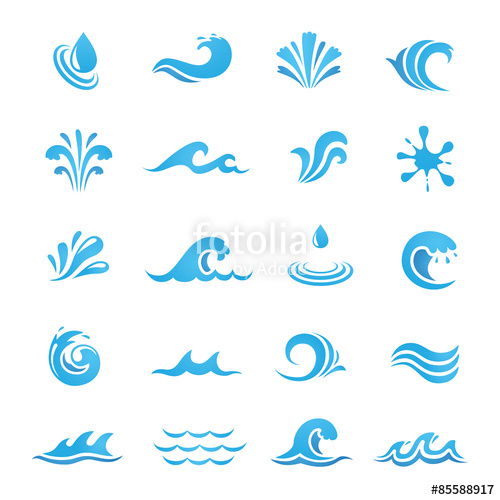Water Design Elements Can Be Used As Icon, Symbol And Logo Design 500x500 Water Design Elements Can Be Used As Icon, Symbol And Logo Design