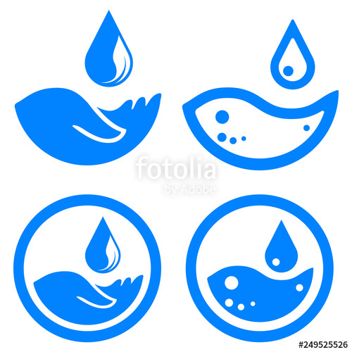 Water Drop, Wave Water Symbol Logo, Icon Set Blue Vector 500x500 Water Drop, Wave Water Symbol Logo, Icon Set Blue Vector