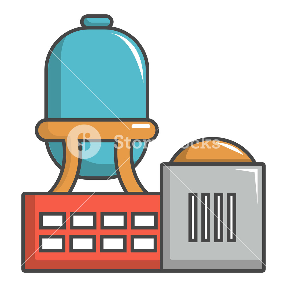 1000x1000 Industrial Water Tank Icon Cartoon Illustration Of Industrial