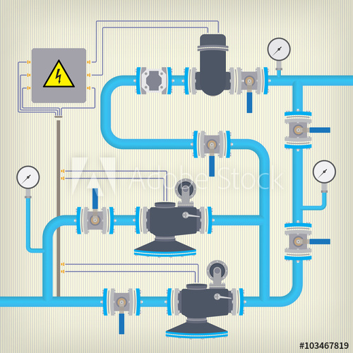 500x500 Infographic Scheme With Liquid, Water Tank Vector