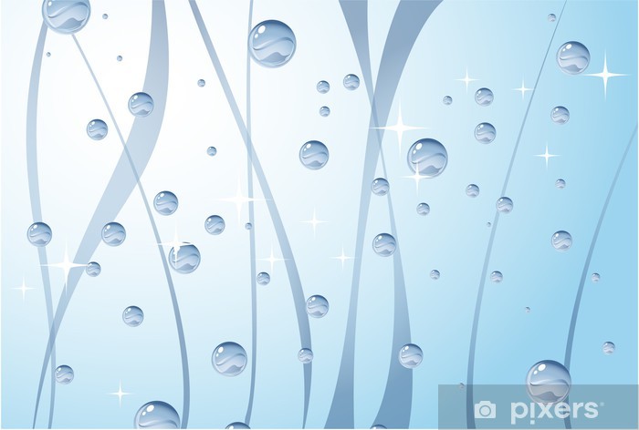 700x472 Blue Water Tank, Vector Wall Mural