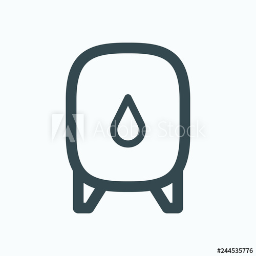 500x500 Expansion Tank Icon, Expansion Water Tank Vector Icon