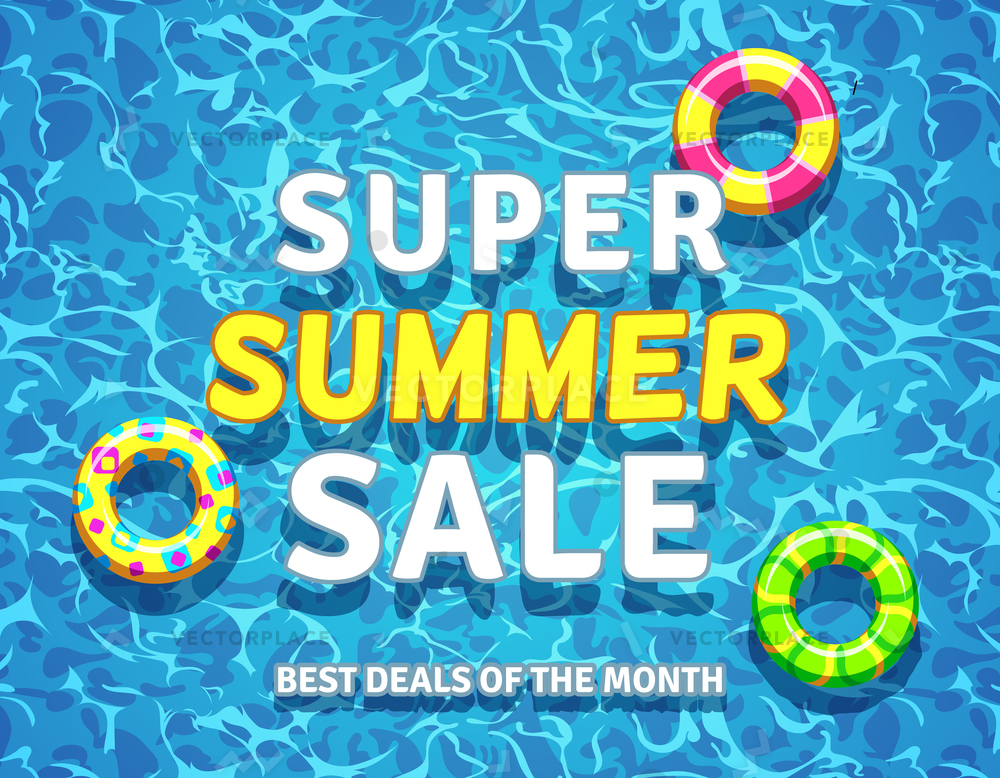 Summer Sale Background Swimming Pool Rings Vector Illustration 1000x778 Summer Sale Background Swimming Pool Rings Vector Illustration