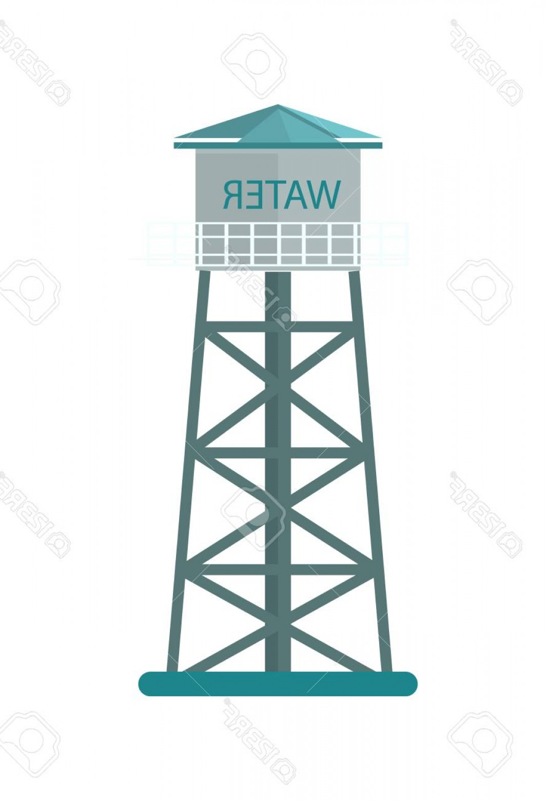 1064x1560 Photostock Vector Agriculture Water Tower Vector Icon Handandbeak
