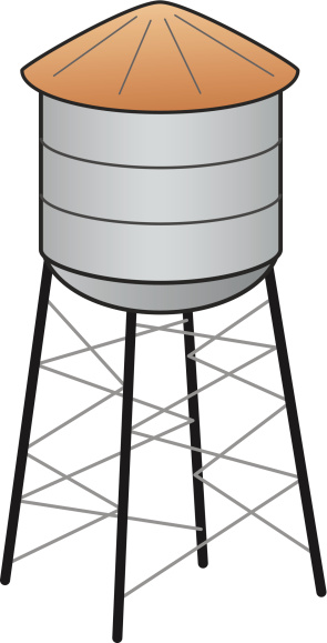 295x579 Water Tower Clip Art
