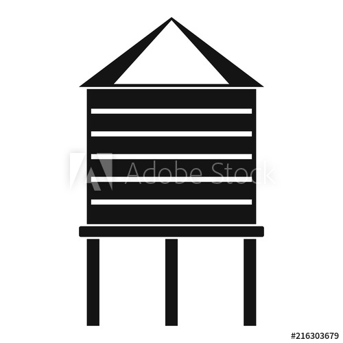 500x500 Farm Water Tower Icon Simple Illustration Of Farm Water Tower
