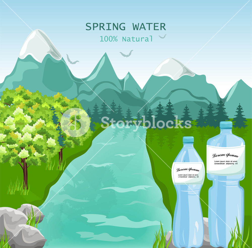 Mountains Water Vector Beauty Nature Spring Green Background 1000x984 Mountains Water Vector Beauty Nature Spring Green Background