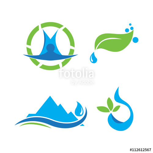 500x500 Abstract Logo Water Logo Wave Logo Geometric Logo Nature Logo