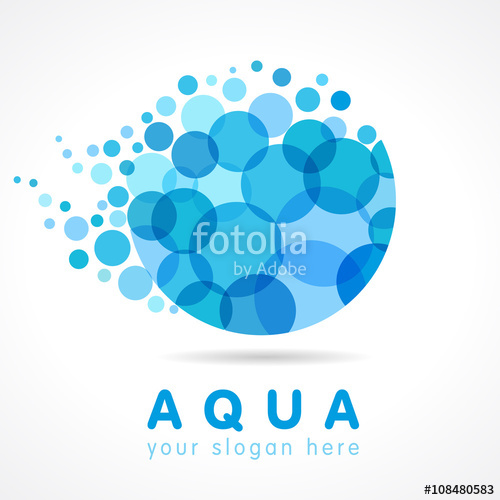500x500 Aqua Water Drop Logo Mineral Natural Water Vector Icon Design