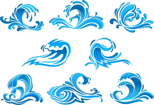 500x341 Water Abstract Logos Vector Set Free Download