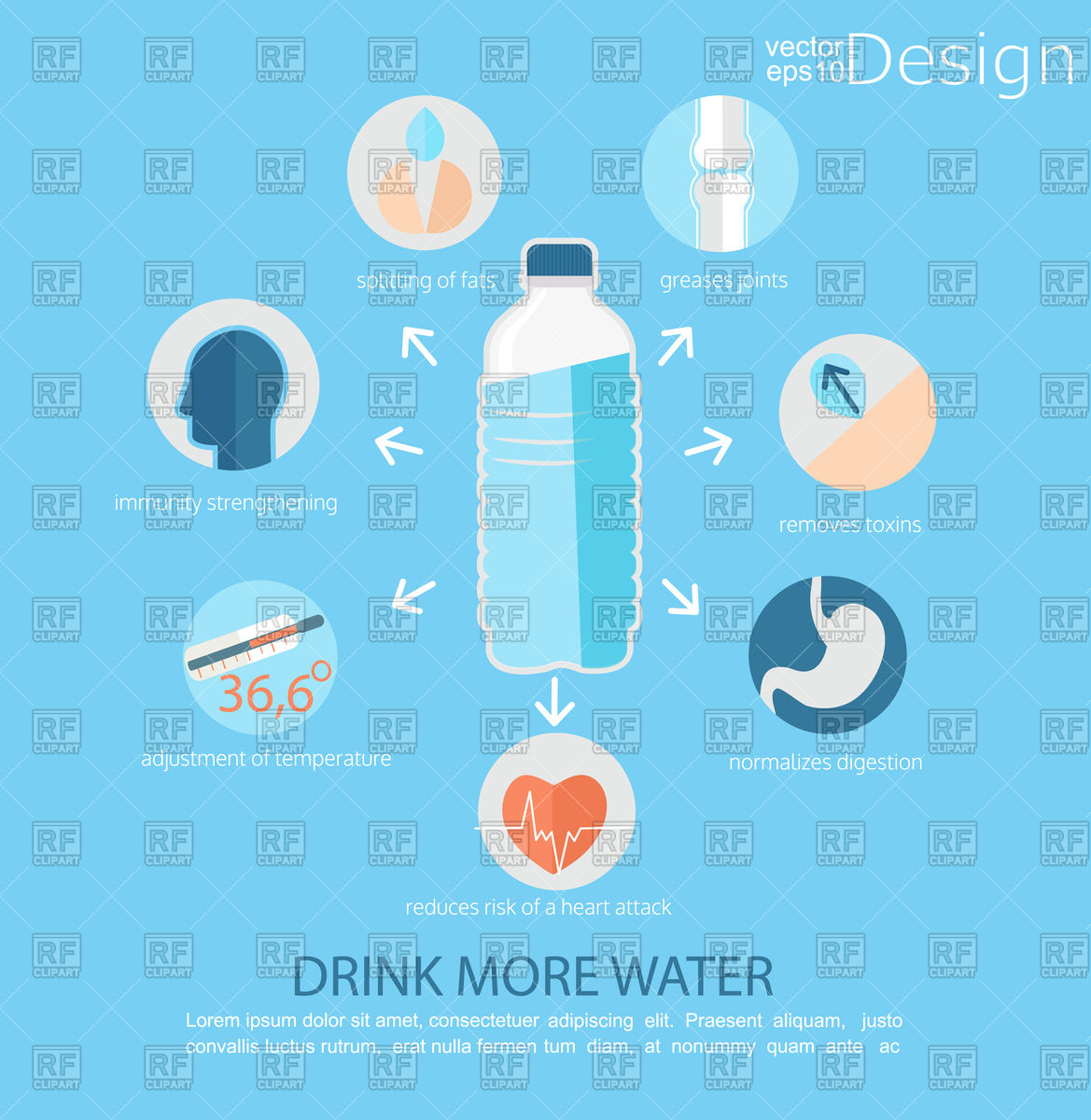 1169x1200 Drink More Water Infographic Poster