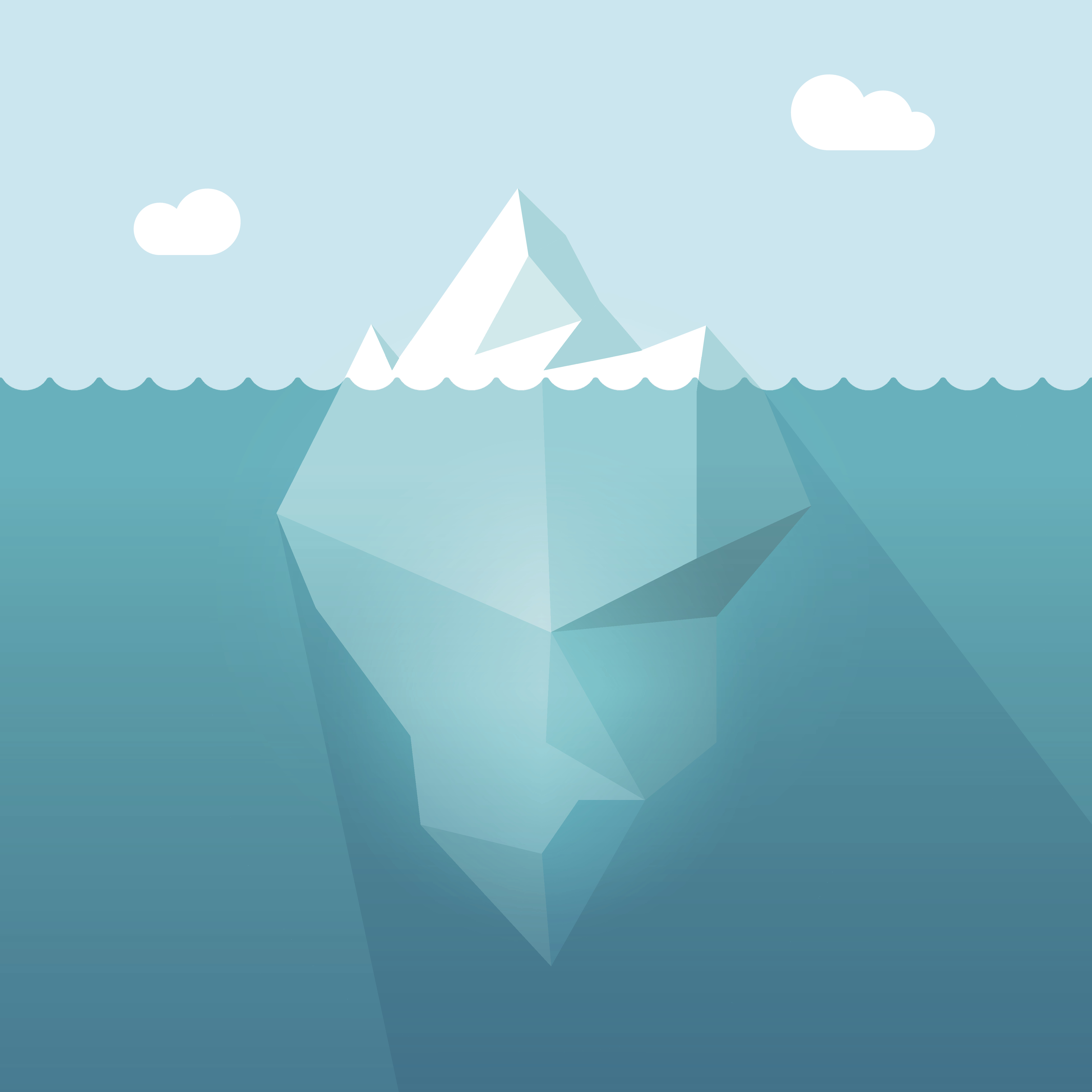Iceberg In Ocean Water Vector Illustration, Berg Floating 4132x4132 Iceberg In Ocean Water Vector Illustration, Berg Floating