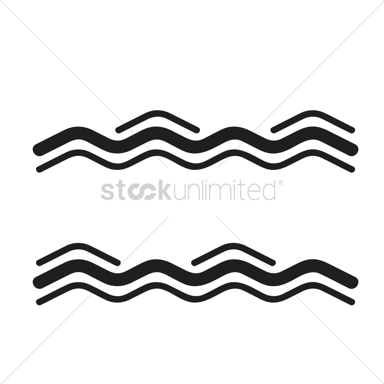 1300x1300 Water Waves Vector Image